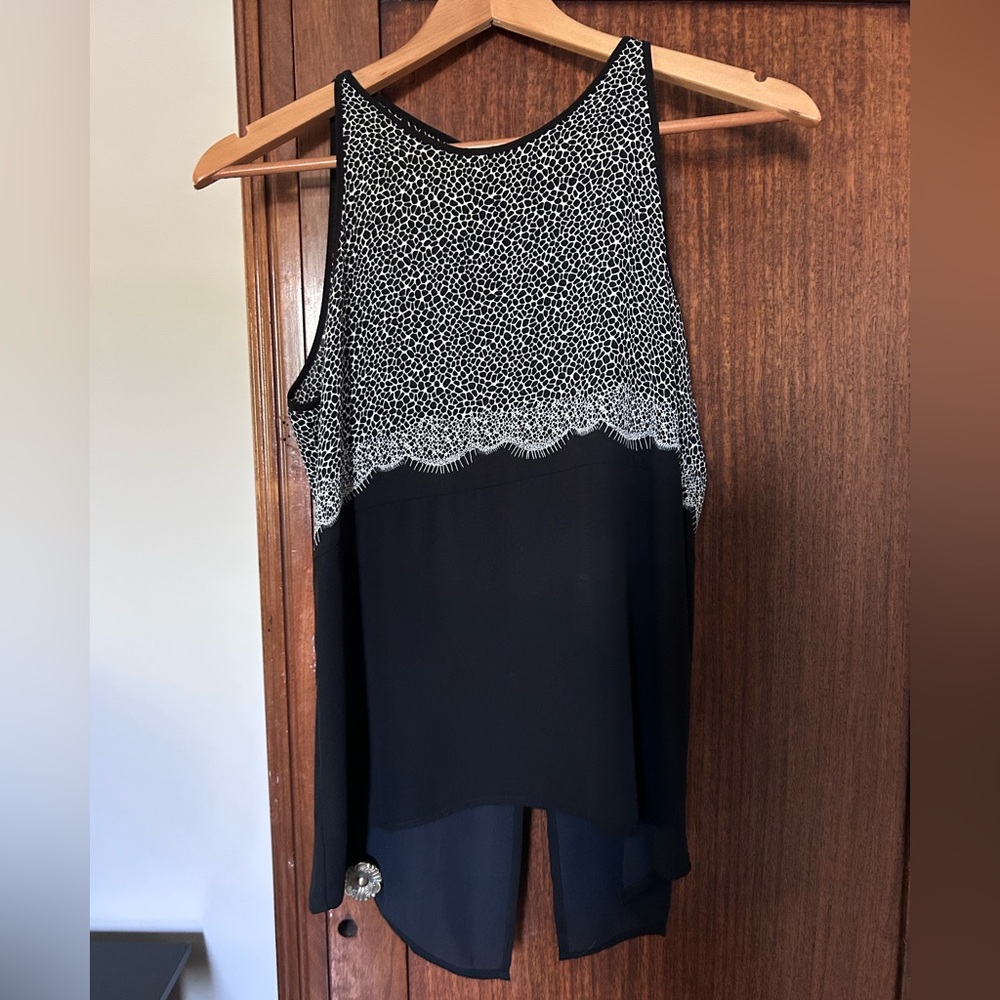 BCBGMaxAzria Black and White Tank Top